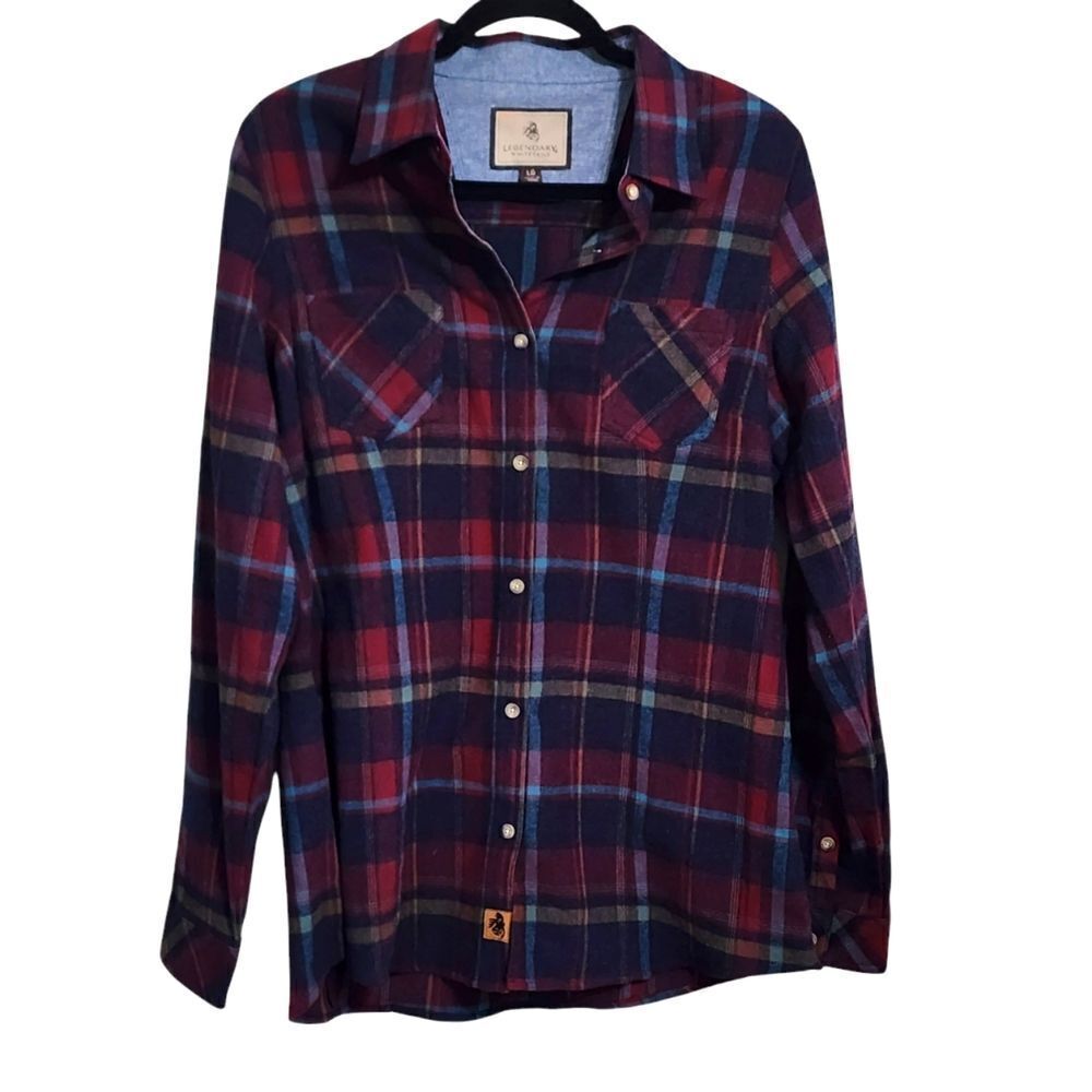 Legendary Whitetails top multicolor plaid flannel Gorpcore Cabincore L